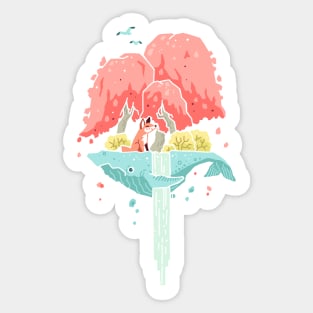 Whale Island Sticker